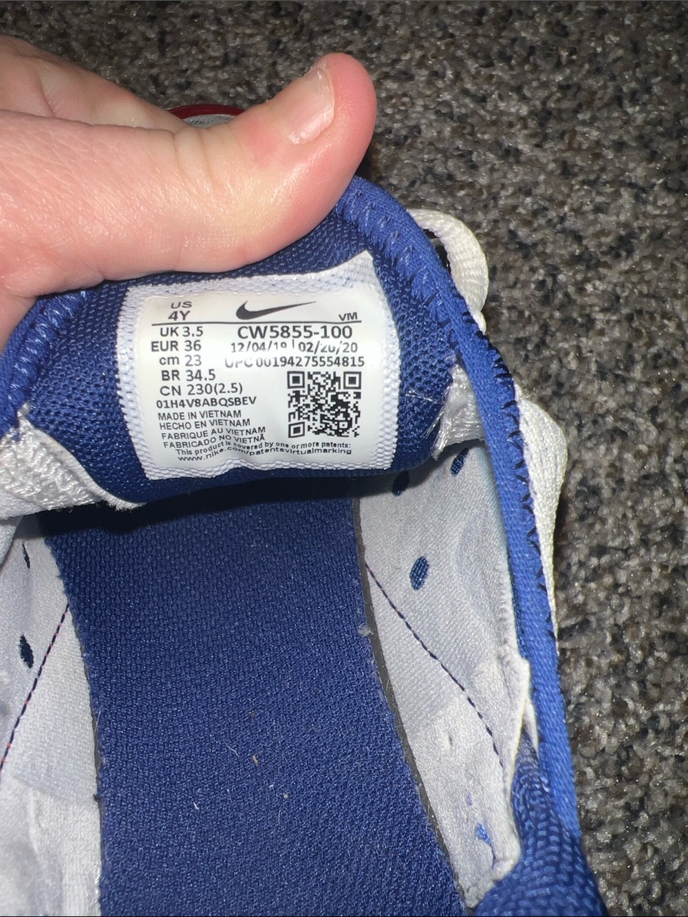 Nike Air Max 270 GS “USA/Olympic” size 4y/ woman’s 5.5. LIKE NEW - Picture 2 of 6